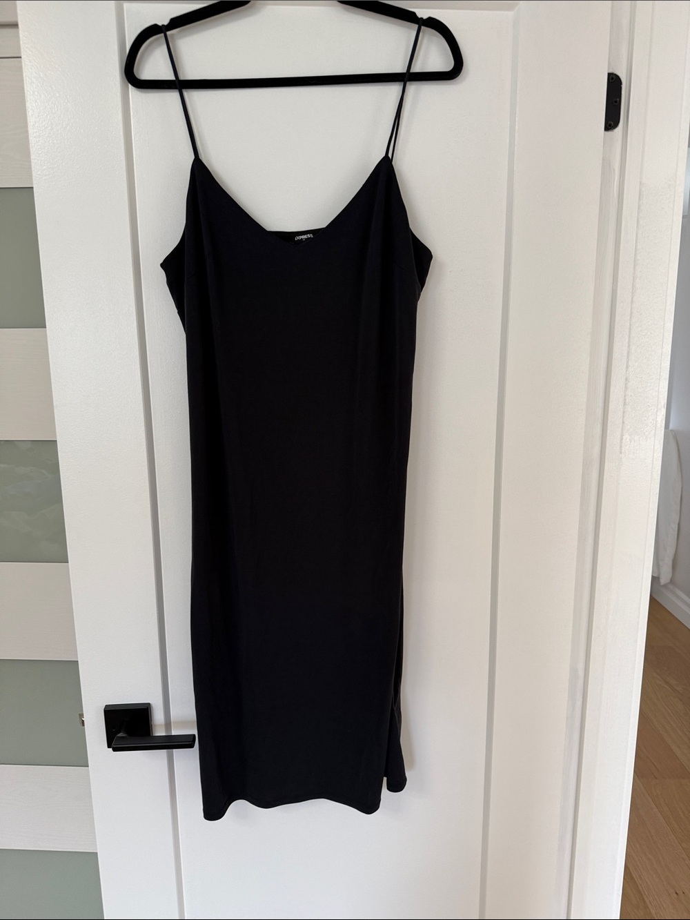 Express Black Spaghetti Strap Slip Dress